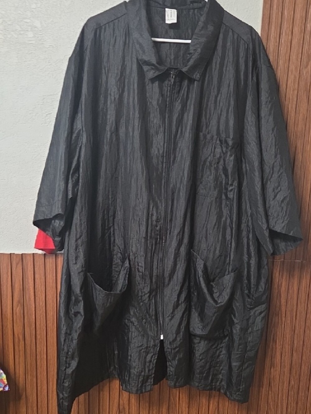 Betty Dain Black Nylon Barber Jacket Vitage